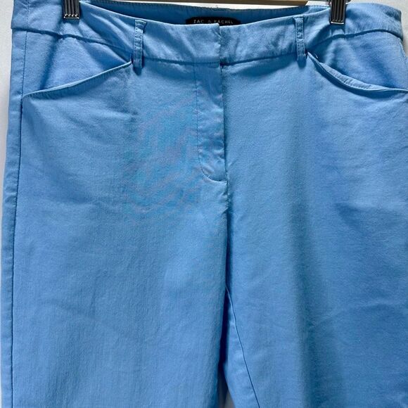 Zac & Rachel Blue Straight Leg Pants Classic Fit Size 12 - Picture 3 of 11